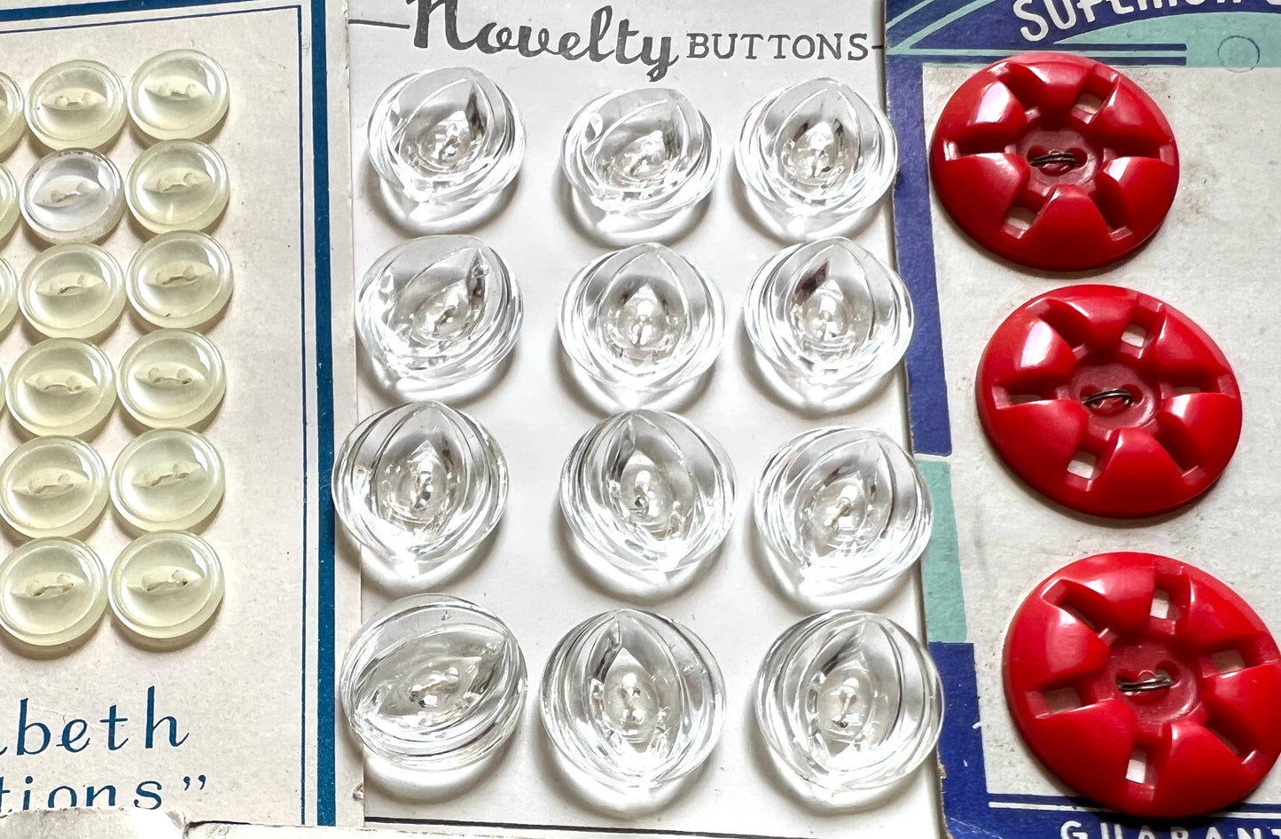 9  Sheets of Vintage Buttons (J)
