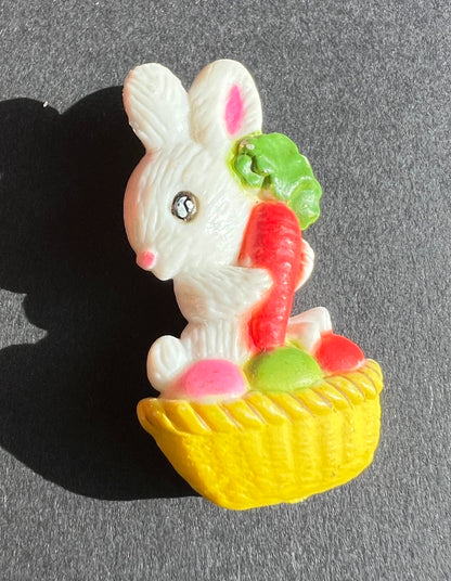 Sweet 1970s Easter Bunny or Chick Brooches