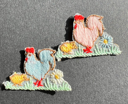 Charming Chicken and Chick Vintage Applique