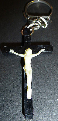 1960s Crucifix Keyring.... Choice of 6 Colours