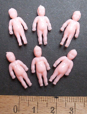 Tiny Vintage 2cm Babies (With Belly Buttons...) 6, 10 or 20