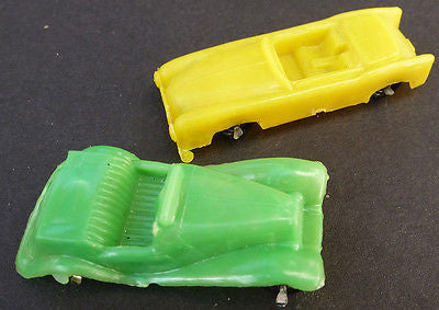 5 Vintage 1950s Cars with wheels 4.5cm Old Shop Stock Made in Hong Kong