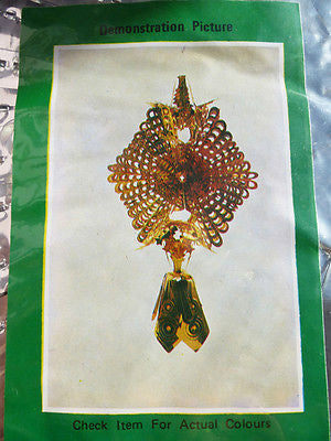 The MOST Flamboyant Vintage 1980s Christmas Decoration ever... 24"....Old Shop Stock