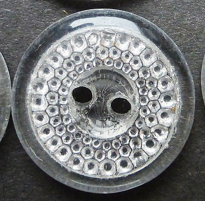 1 Gross (144) Lovely 1.8cm Vintage Czech Glass Buttons