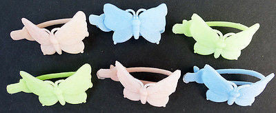6 Vintage 1960s Butterfly Hairclips - 3.5cm