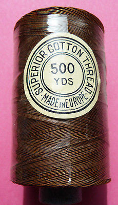 12 Spools - 500yds each - Vintage Brown, Grey or Black Cotton Sewing Thread