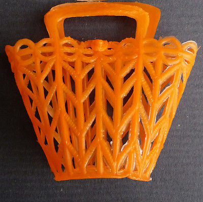 10 Kitsch 1960s Plastic Baskets 5.5cm Tall  VERY Useful...