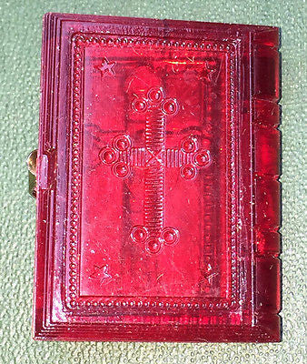 Vintage 1940s Bible Book Container GERMANY US ZONE with Cross