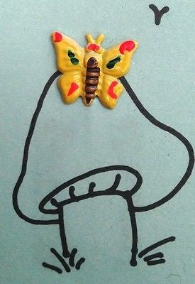 Delightful Vintage 1960s Enamel Pins BUG HOUSE California 23 Different Creatures