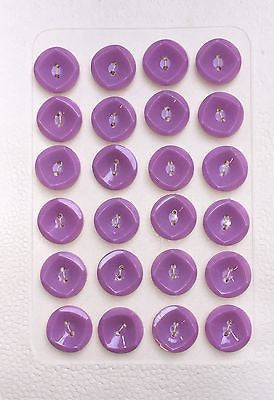 1960s Geometric French Lilac 1.4cm Buttons - 24 of them
