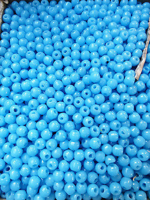 5000 Baby Blue Vintage Czech 5mm Glass Beads
