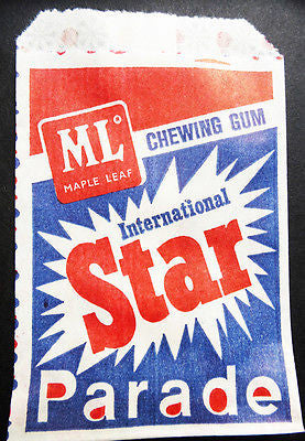 Unused 1970s INTERNATIONAL STAR PARADE Chewing Gum Bags- 10 of them...