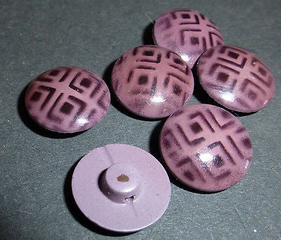6 Vintage Italian 1.5cm Chalky PlumButtons