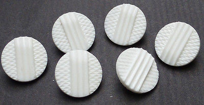 6 Vintage 1.8cm Modernist Milk Glass Buttons