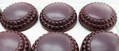 12 Bakelite Brown Buttons- 2.2 or 18cm - on Original Display - Card Made in England