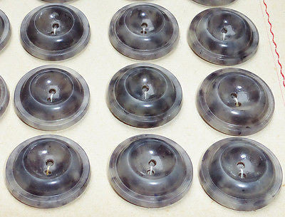 Vintage Marbled Grey Buttons- 2.2cm or 1.8cm- 24 on Card