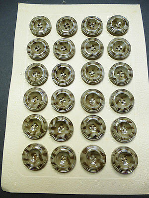 Vintage 2cm Tortoiseshell Buttons 24 on Card