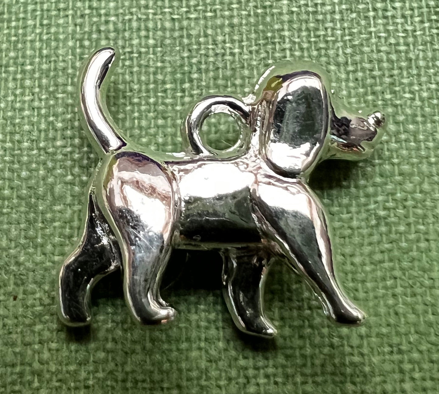 Jaunty 3D Dog Charm - 1.8cm tall