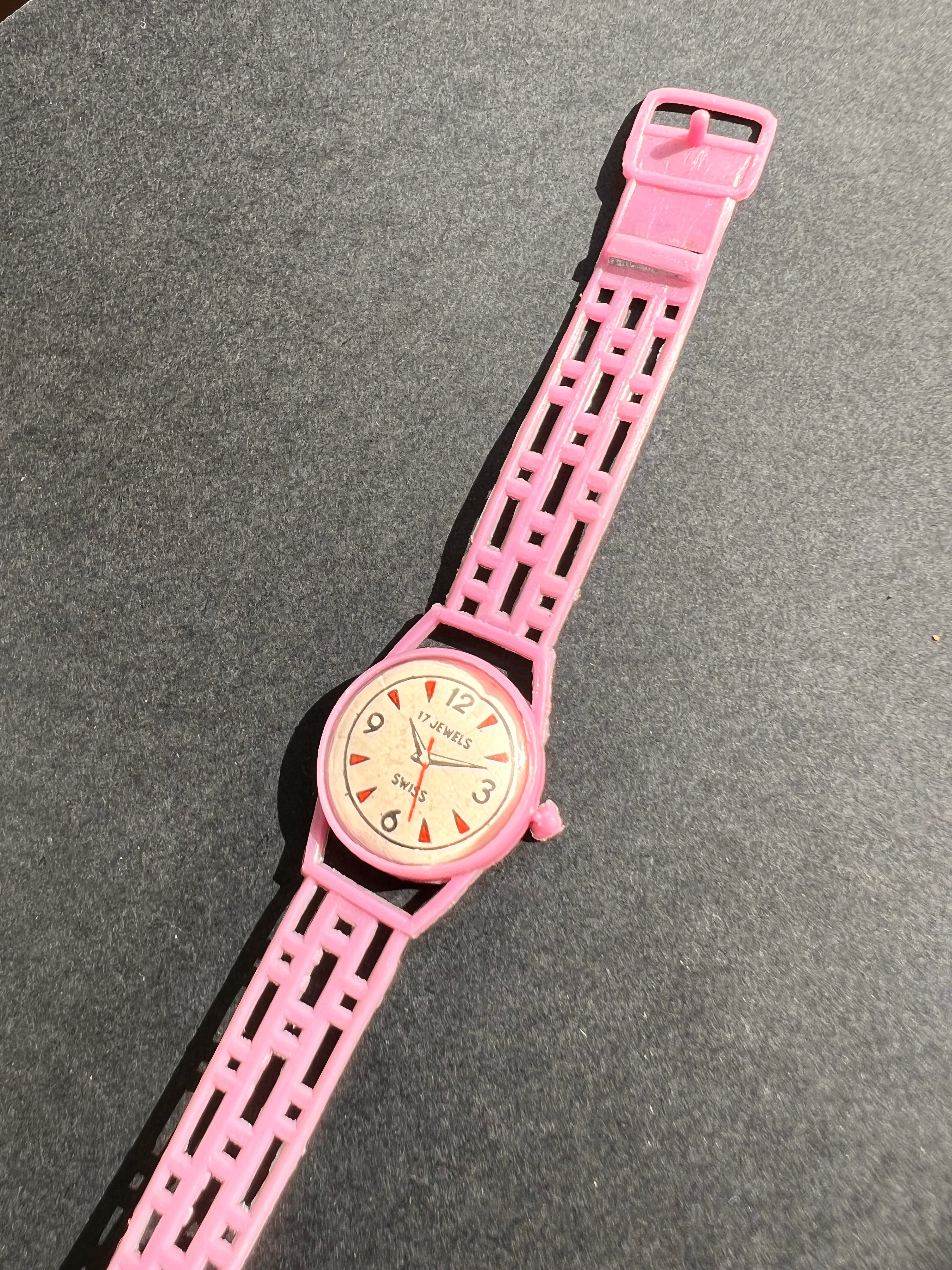 Toy cheap watch pink