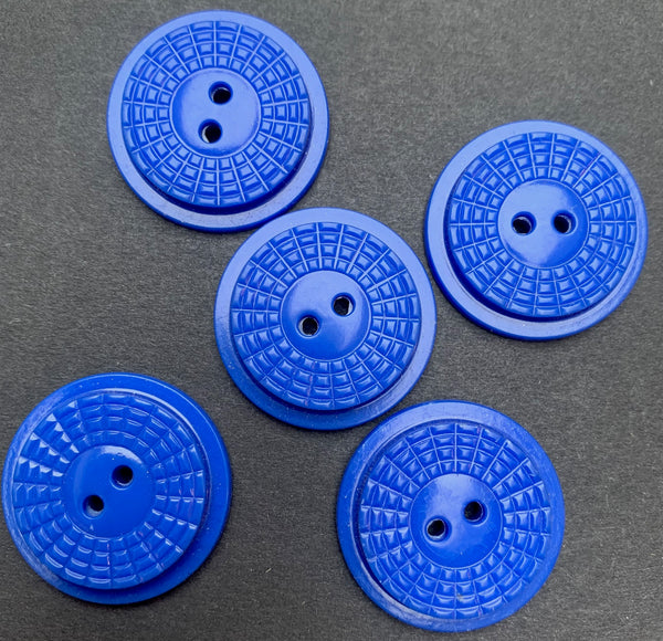 Vintage Electric Blue 2.5cm or 1.5cm Buttons.