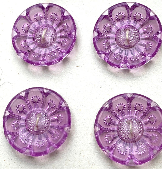 Shimmering Vintage Lilac Starburst Buttons - Different sizes and quantities 12mm -20mm