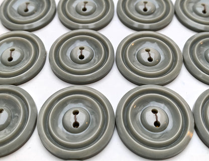 24 Shiny Good Honest Greeny Grey 2.2cm Buttons