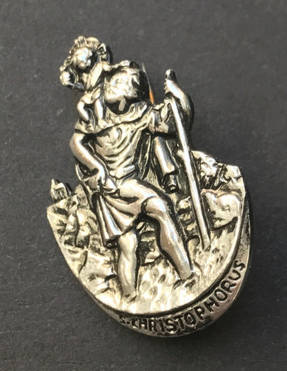 Vintage St Christopher Brooch..To Help You on Your Way....