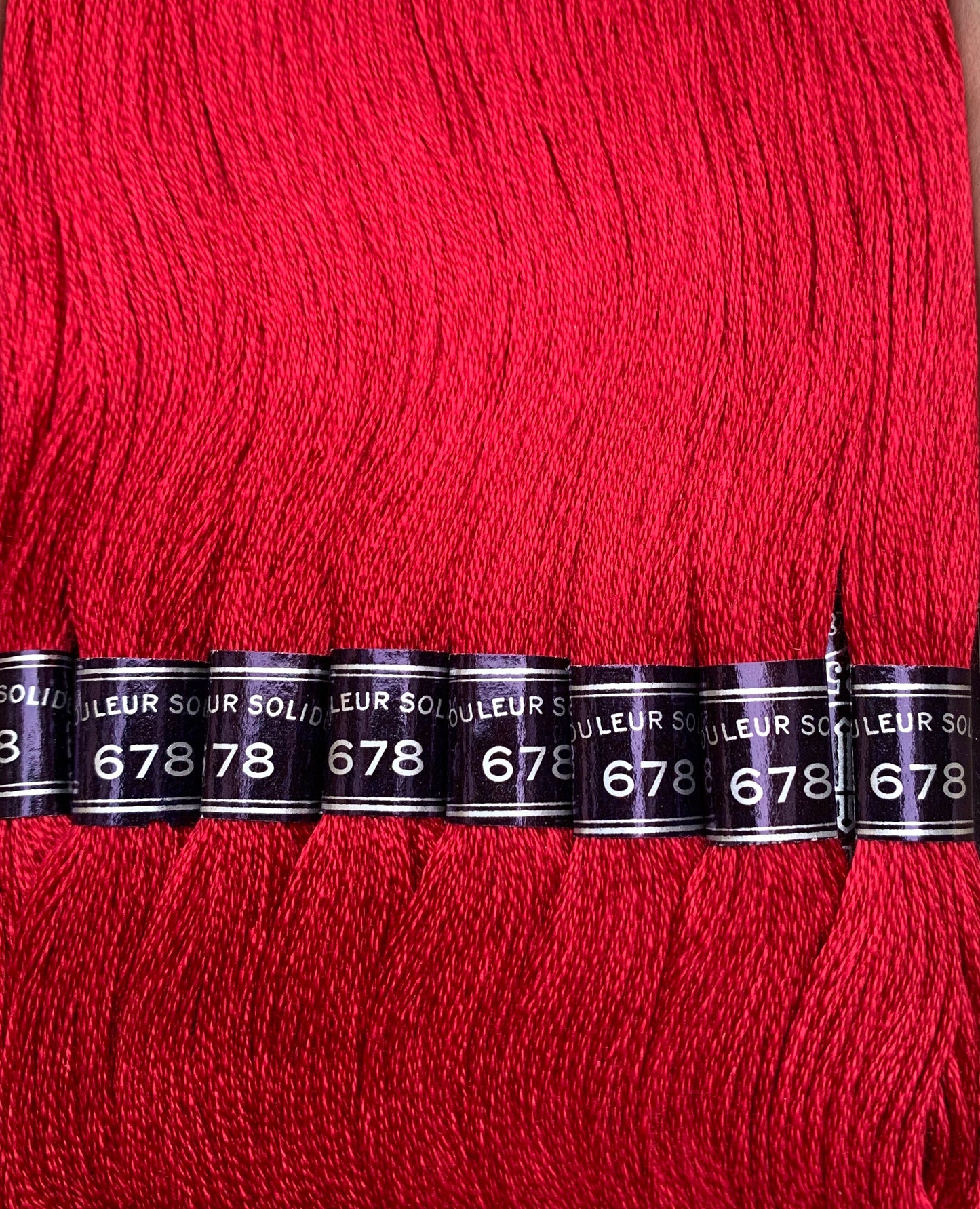 Vintage CARTIER-BRESSON Crimson Red (678) Cotton Embroidery Thread 24 skeins x 8m