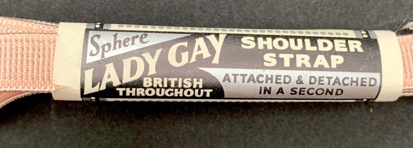 1940s LADY GAY Tea Rose Elastic Detachable Shoulder Straps "BRITISH THROUGHOUT"