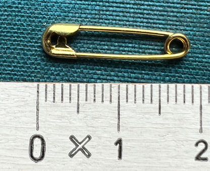 1940s Box of Tiny Golden Safety Pins