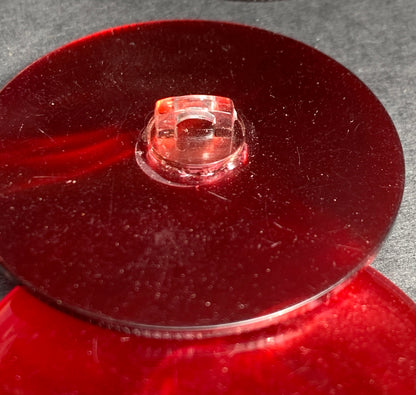 1 Big 3.7cm or 3.2cm Vintage Crimson Moonglow Lucite Button