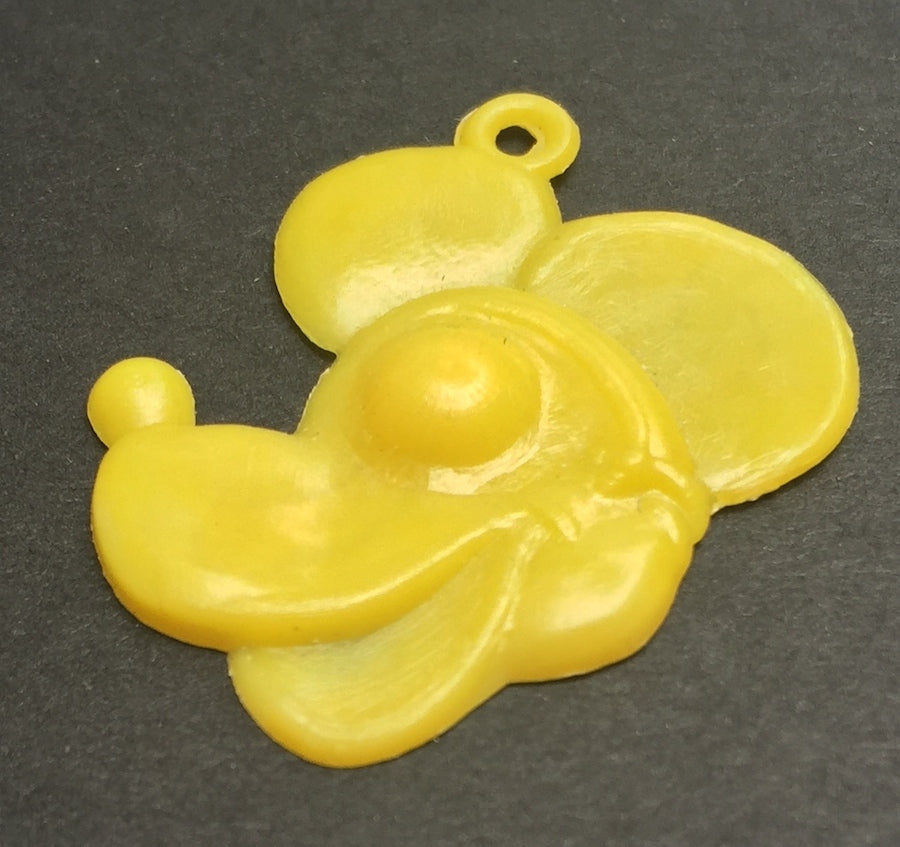 Vintage Plastic Mickey Mouse Charm - 2.5cm Tall