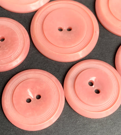6 Mid Century Sophisticated Pink 2.8cm or 2.2cm Buttons