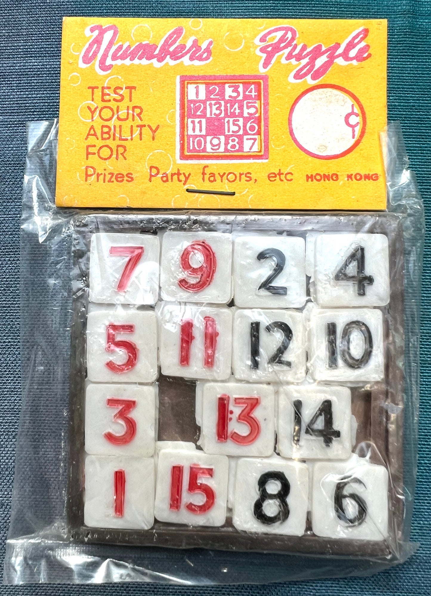 1950s Numbers Puzzle Made in Hong Kong