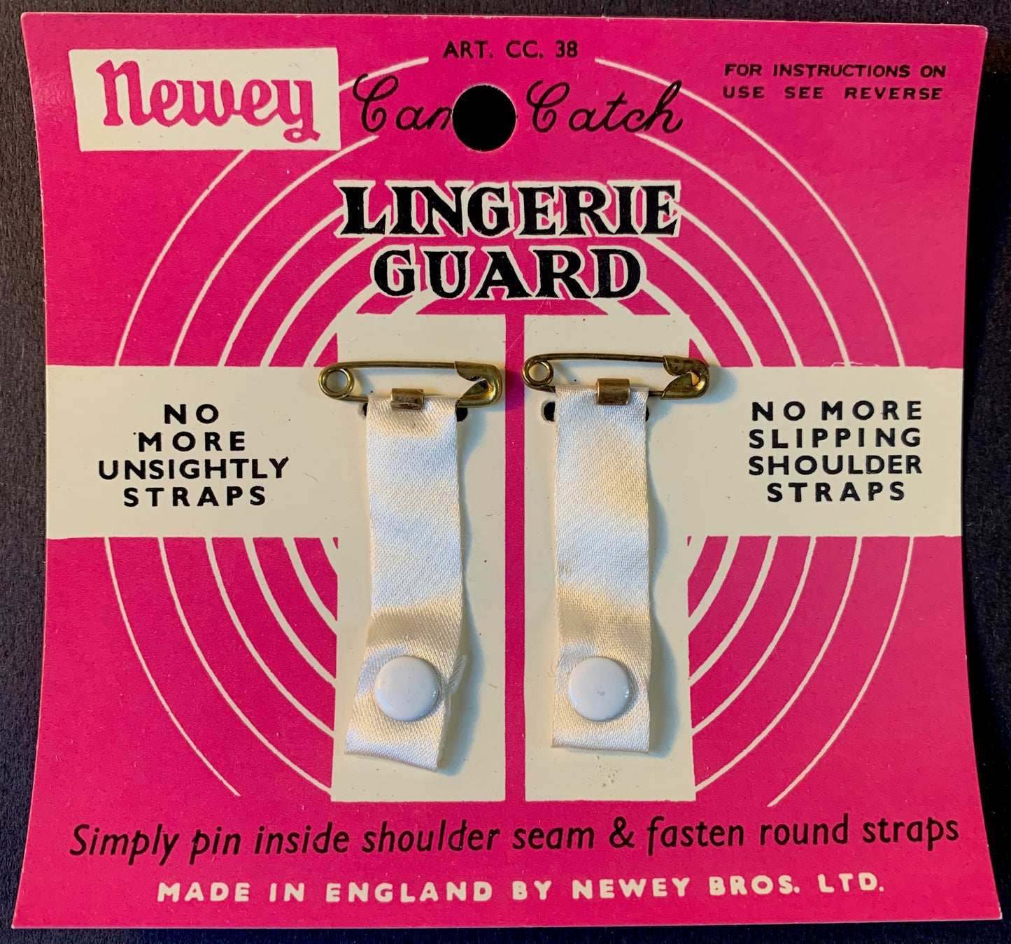 1940s White Silky Lingerie Guard - With Instructions !