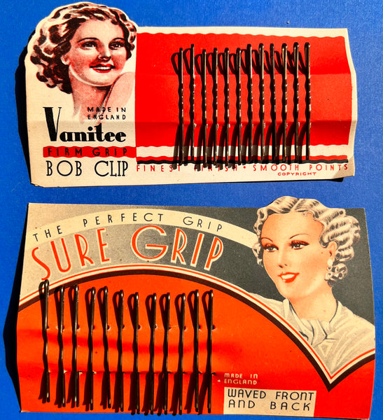 10 Vintage 1930s and 40s Hair Pin Display Cards