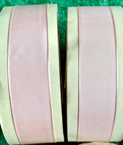 18yds Vintage Swiss 2.2cm Soft Pink Rayon Ribbon
