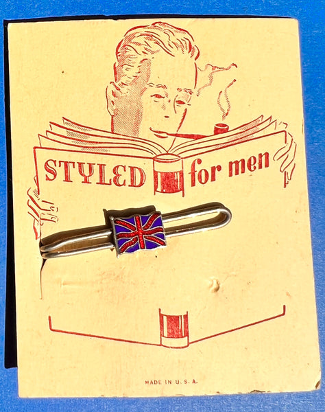 "STYLED for Men" Vintage Enamel Union Jack Patriotic Tie Pin