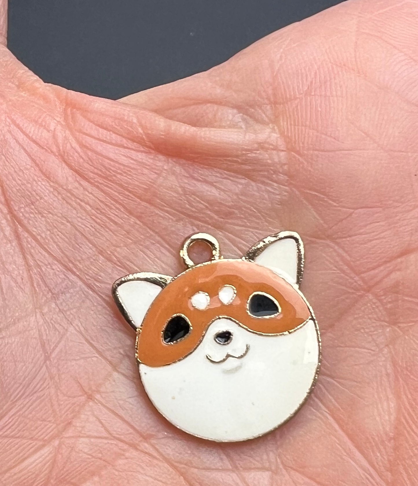 Happy Dogs Face 2.2cm Charm / Pendant