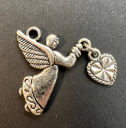 Angel and Heart 2.5cm Charm / Pendant