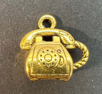 Old fashioned Telephone Charm - 1.5cm wide
