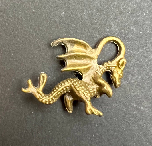 Little Bronze 1.5cm Dragon Charm / Pendant