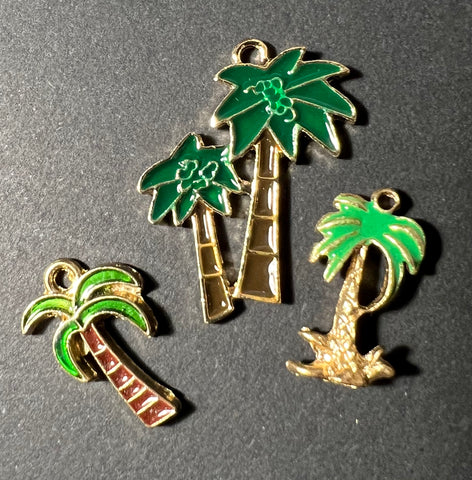 Choice of Enamel Palm Tree Charm / Pendants