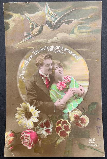 Ongoing Protestations of Love on this Romantic Edwardian French Postcard