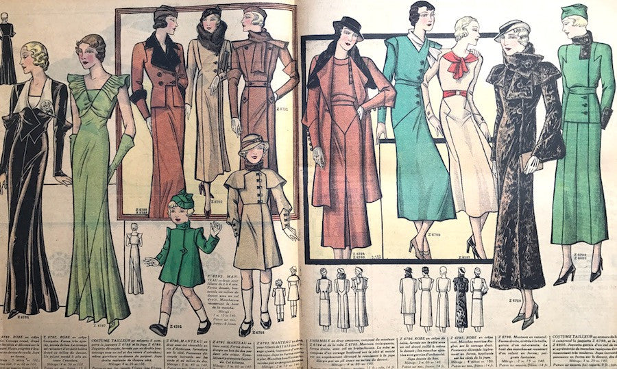 "The First Ball" November 1933 French Fashion Paper Le Petit Echo de la Mode
