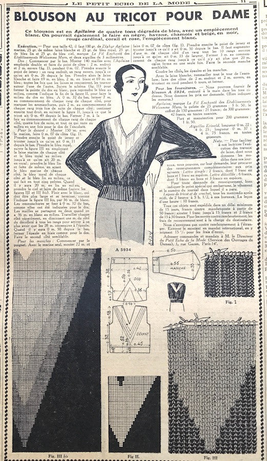 "The First Ball" November 1933 French Fashion Paper Le Petit Echo de la Mode