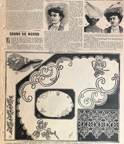 Cameras on Front Cover of July 1901 French Fashion Paper Le Petit Echo de la Mode