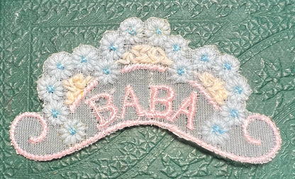 Sweet Vintage BABY / BABA 5/6cm Appliques