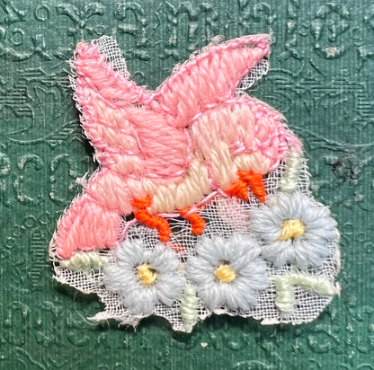 Vintage 1940s Sweet Little Birds and Flowers Appliques