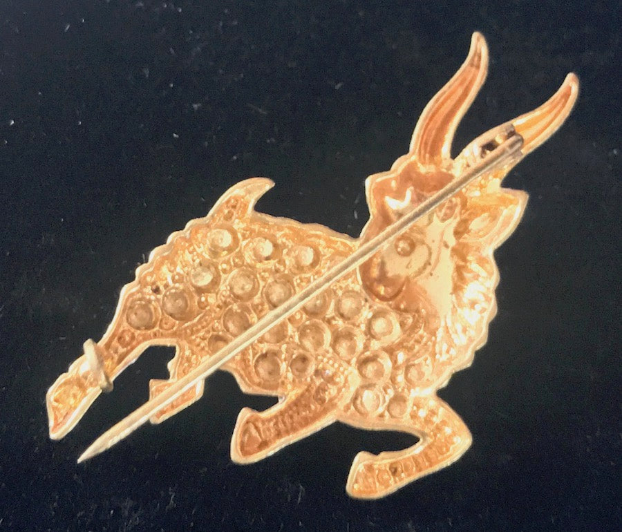 Dancing Mountain Goat Vintage  Brooch